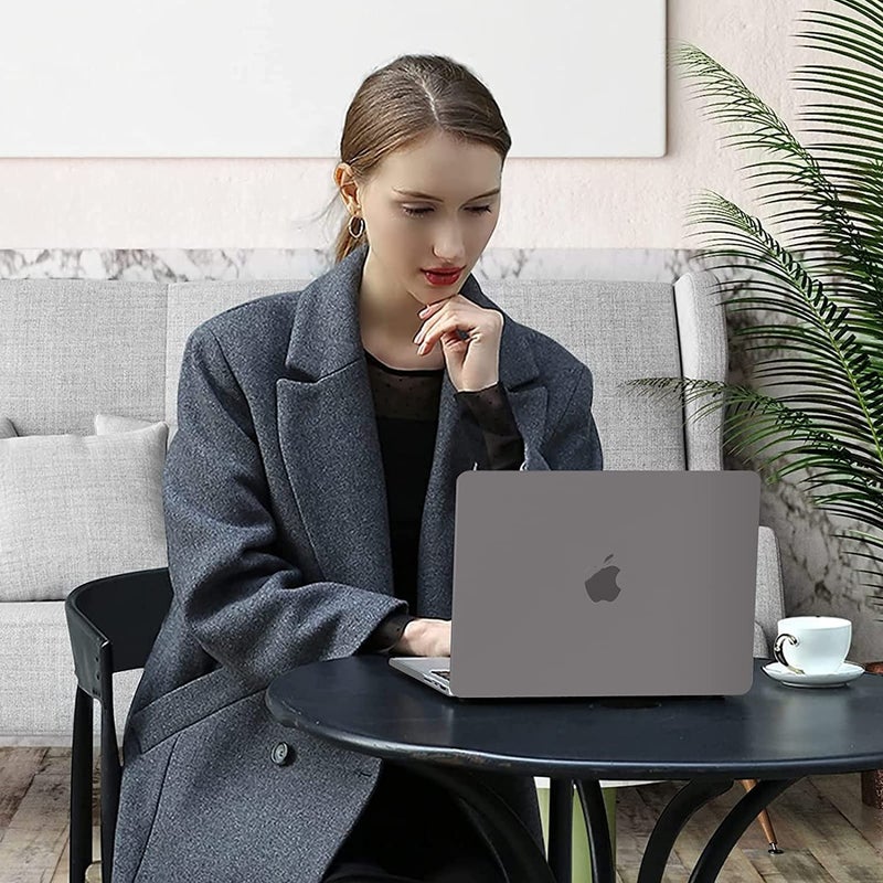 Moca حافظة MOCA متوافقة مع ماك بوك برو 14 بوصة 2024 2023 2022 2021 M4 M3 M2 M1 برو ماكس A3112 A3185 A3401 A2918 A2992 A2779 A2442، غلاف صلب بلاستيكي وغطاء لوحة مفاتيح (رمادي) - Image 5