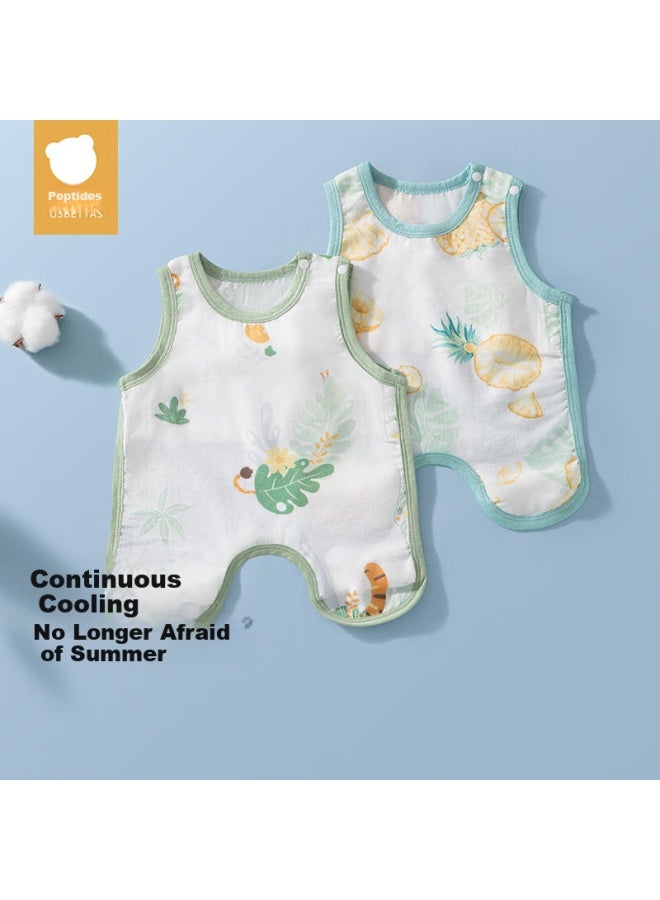 Beptides Peptides Mint Baby Bellyband Baby Vest Summer Clothes Belly Cirference Newborn Baby Infant Half-back Clothes Abdominal Guard Artifact - Image 2
