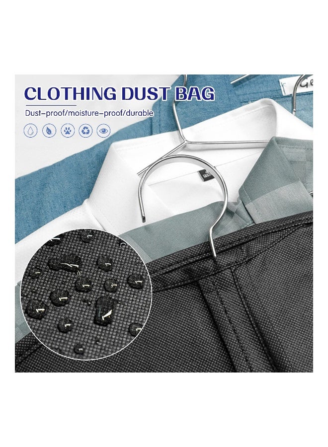 5Pcs Black Garment Bags for Storage and Travel, Anti-Moth Protector Suit Cover for men for Wardrobe and Travel Dustproof Clothes Jacket Covers  - Image 4