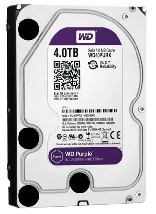 قرص صلب ويسترن ديجيتال للمراقبة – سعة 4 تيرابايت WD40PURZ – ساتا 3.5 إنش، اللون البنفسجي – مخصص لأجهزة DVR/NVR - pzsku/Z4BBBF66C8447D682A04CZ/45/1746357108/95d8bf54-aa2c-464d-9885-39bbe5b05014