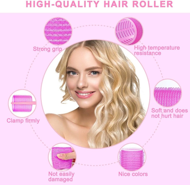 Plenteous Hair Roller Set 18 pcs Hair Curlers Rollers With Clips Hair Curler Comb Self Grip Hair Roller Set Hair Rollers for Long Hair Medium and Short Hair Multi Color - Image 5