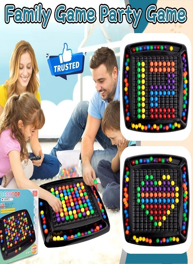 Rainbow Puzzle Chess Ball Elimination Game Desktop Puzzle Toy Parent Child Interactive Toys Chess Board with 120 Rainbow Beads for Kids  - Image 5
