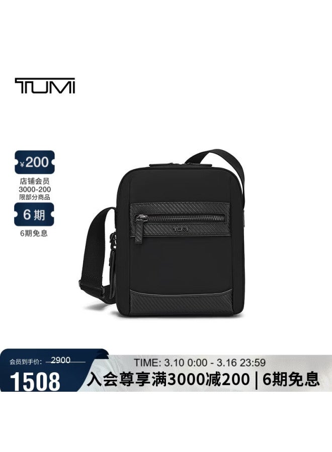 Tumi Men's Black Lightweight Casual Sporty Crossbody Shoulder Bag Small Waist Pack