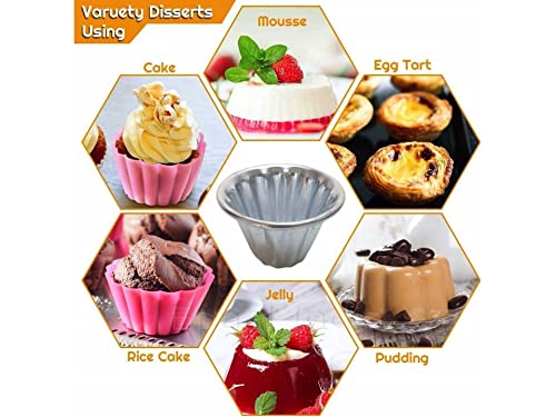 Breewell Aluminum Cup Cake Muffin Moulds Set of 6 Silver - Image 5