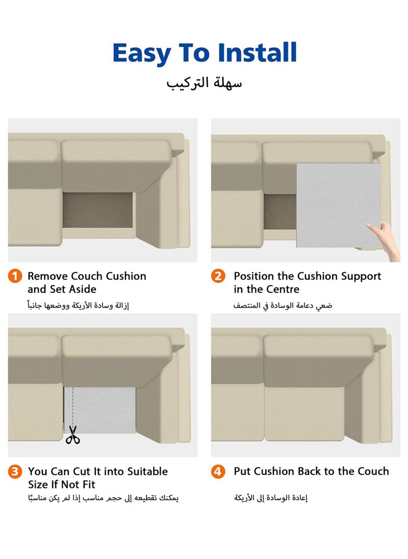 Jourvent - Couch Sofa Cushion Support for Sagging Seats, Under Cushion Repair for Curved Furniture Seat Support, White - Image 1