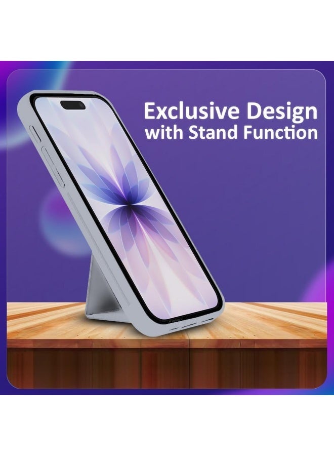 Case for iPhone 17 Back Stand Case Magnetic Car Holder Soft Silicone Case Horizontal and Vertical Kickstand Cover Full protection Case for iPhone 17 - Image 3