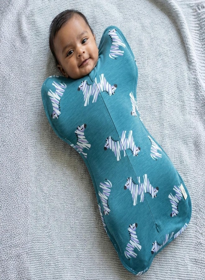 Cocoon Care 0.5 TOG Knitted Bamboo Cotton Arms Up Swaddle Sleeping Pod for Baby | Sleep Sack | Sleeping Bag for New Born Baby | 1-3 M | Zebra2 - Image 3
