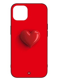 Protective Printed Mobile Cover Velentine Special Red Heart with Red Background For Apple iPhone 14 Plus