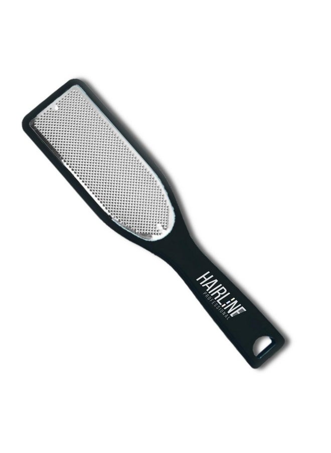 هير لاين - مقشر القدمين الاحترافي المصنوع من الفولاذ المقاوم للصدأ من Hair Line مع مقبض بفتحة تعليق وأدوات تقشير للعناية بالقدمين والباديكير للنساء والرجال - Image 1