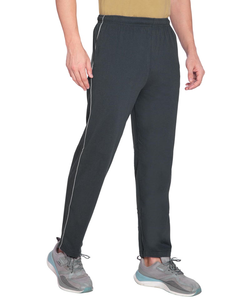 Btag Mens Regular Fit Comfortable Cotton Track Pants with Both Side Zipper Pocket |Stretchable & Dry fit Trouser | Sports Lower for Running, Gym, Casual Wear, Leisure Activities Pack of 1 (Dk_Grey_L) - Image 4
