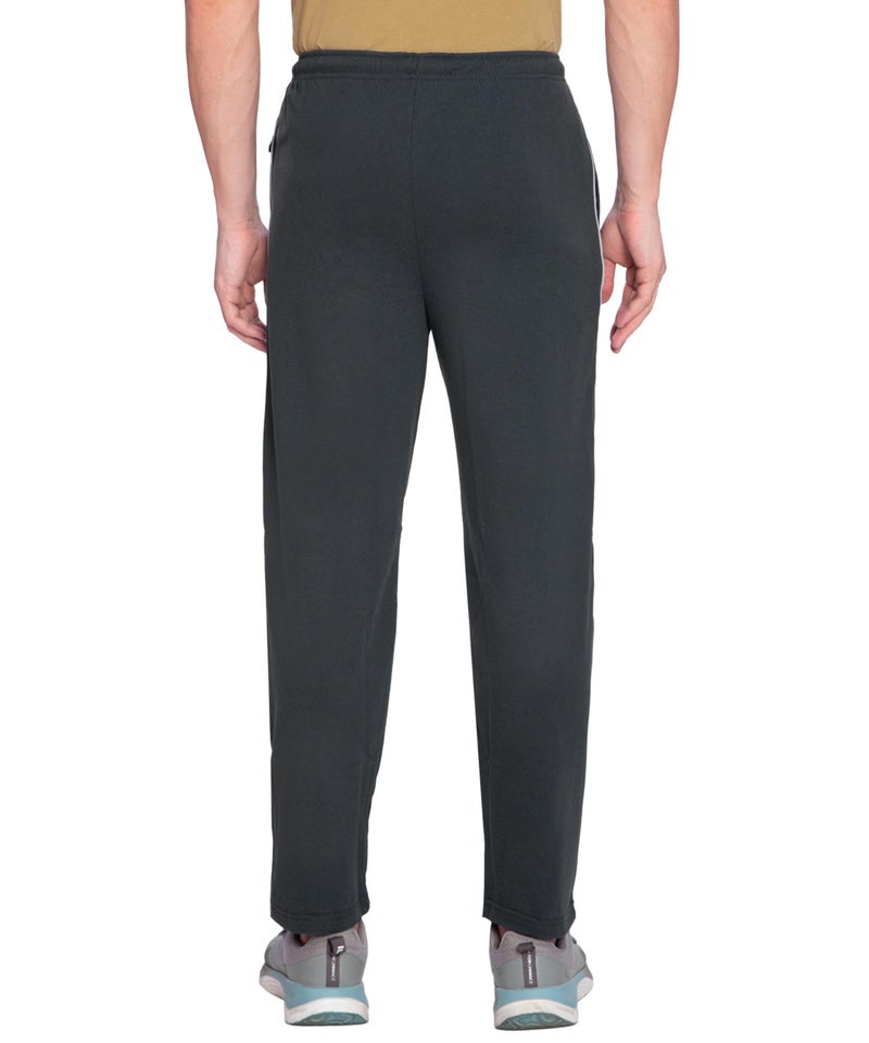 Btag Mens Regular Fit Comfortable Cotton Track Pants with Both Side Zipper Pocket |Stretchable & Dry fit Trouser | Sports Lower for Running, Gym, Casual Wear, Leisure Activities Pack of 1 (Dk_Grey_L) - Image 2