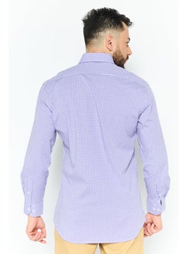 Men Regular Fit Gingham Long Sleeve Casual Shirt, Purple - pzsku/Z4BBC8FF68C5E0C6CF483Z/45/_/1737641960/08af5aa3-df0b-4b51-b694-c11b2af7bb9f