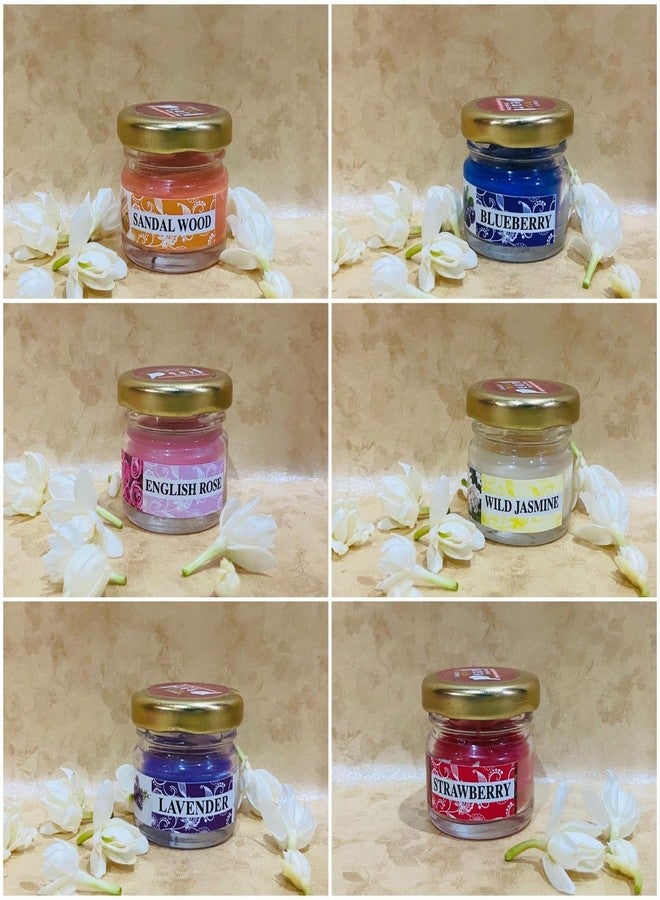 vinko Mini Jar Paraffin Wax Scented Candles Set - Pack of 6 - Image 1