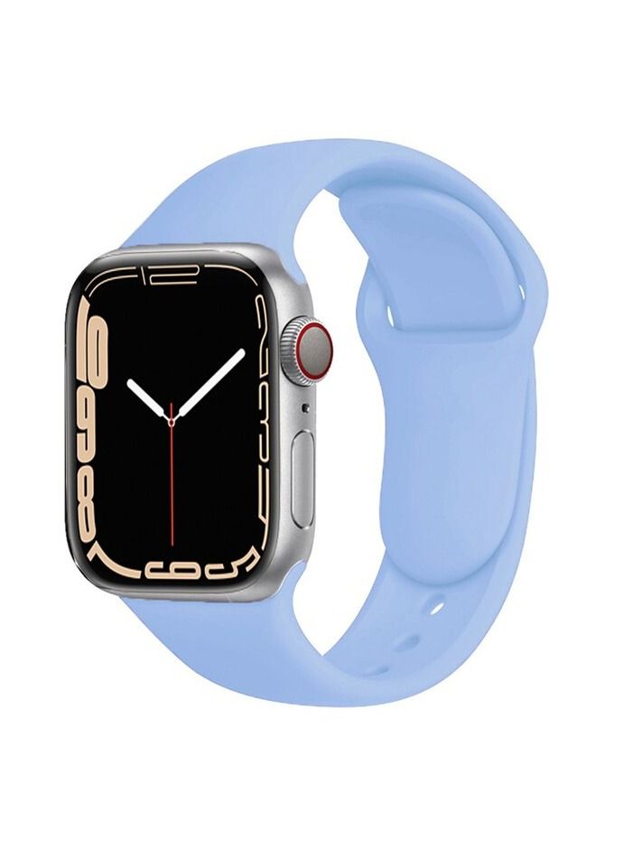 Apple Watch Band 45mm Soft Silicone Sport Band Replacement Wrist Strap Compatible for iWatch Apple Watch Series 7 (45mm) - Image 1