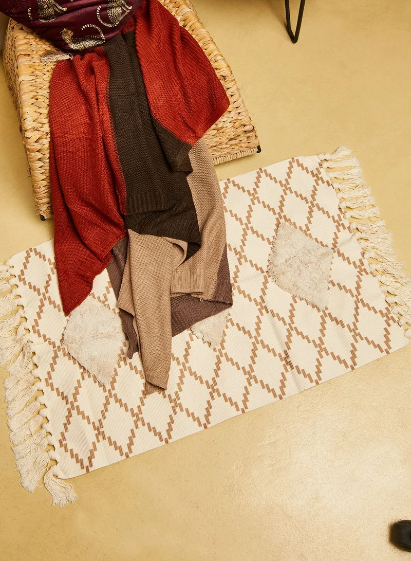 AURORA Diamond Printed Tassel Rug