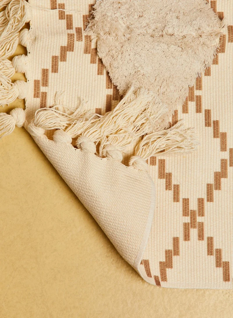 AURORA Diamond Printed Tassel Rug