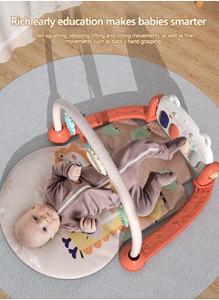 Youleen Baby Gyms Play Mats Non-Toxic Musical Piano Play Indoor Mat Center With Melodies Rattle For Kids Multicolour Musical Activity Center Kick  Play Piano Gym Tummy Time Padded Mat for Newborn Toddler Infa  - Image 2