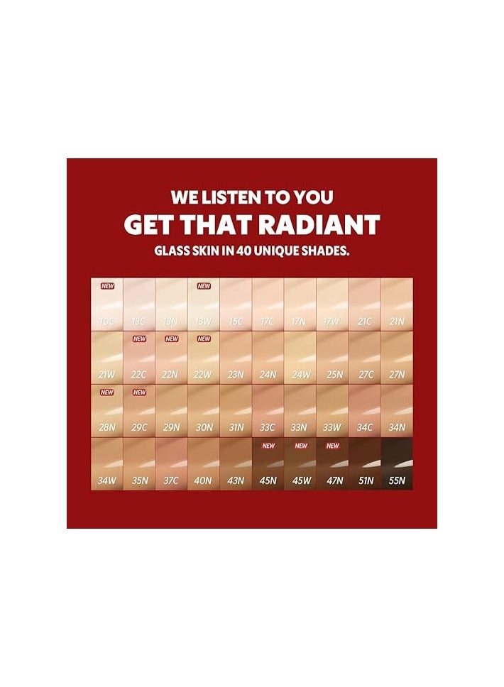 ترتر كريم أساس TIRTIR Mask Fit Red Cushion | الاختيار رقم 1 في اليابان للبشرة الزجاجية، طويل الأمد، خفيف الوزن، تغطية قابلة للبناء، شبه لامع (17 واط فانيليا فرنسية، 0.63 أونصة سائلة) - Image 2