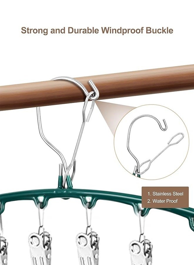 2Pack Clothes Hanger Metal Pants Hanger Hangers With Clips Closet Organizers and Storage(Green) - Image 4