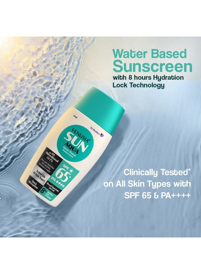 VENUSIA Dr. Reddy's Water Based Sunscreen SPF 65 : Broad Spectrum Protection : Powered by Antioxidants : Ultra-Light, Non-Sticky and Hydrating : Anti-Pigmentation : For Oily, Acne-Prone Skin : 50g - Image 2
