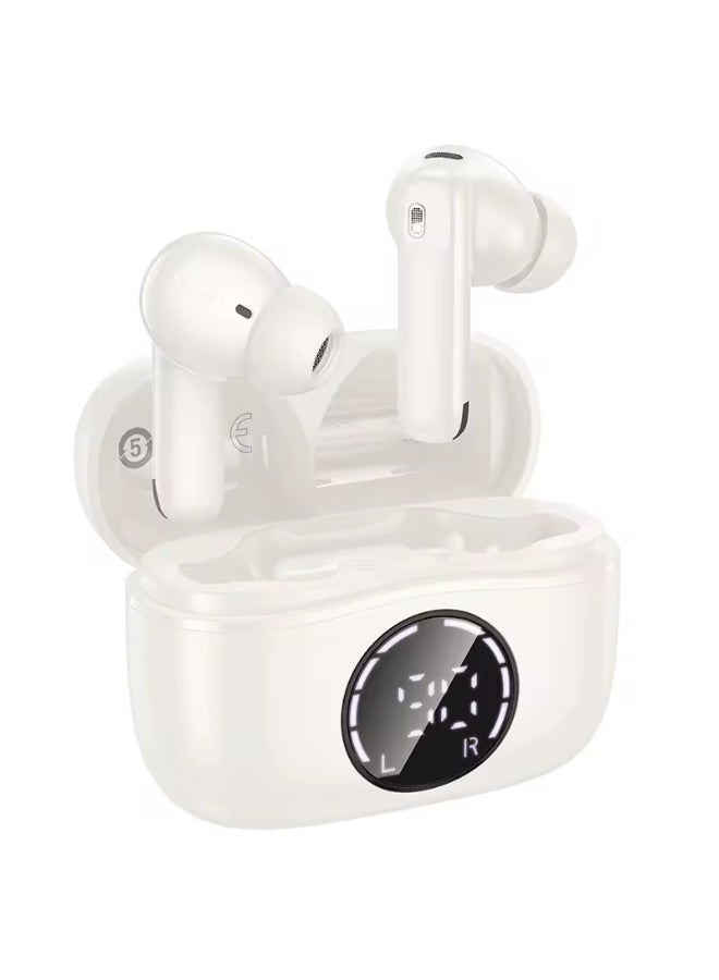 Hoco EQ22 TWS Wireless Earbuds BT 5.4 Headphones Stereo Ear Buds Noise Cancelling Mic LED Display white - Image 2