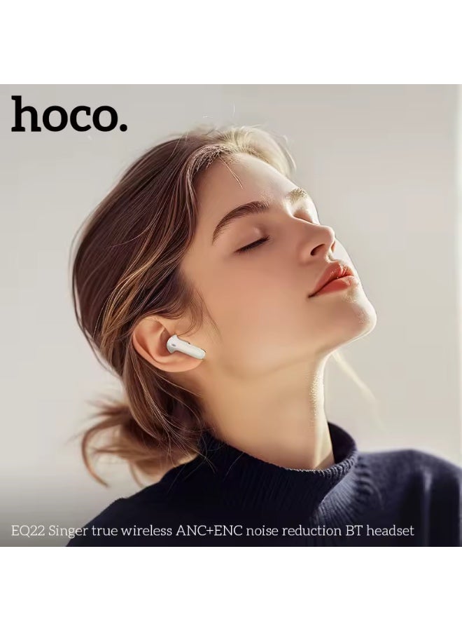 Hoco EQ22 TWS Wireless Earbuds BT 5.4 Headphones Stereo Ear Buds Noise Cancelling Mic LED Display white - Image 5