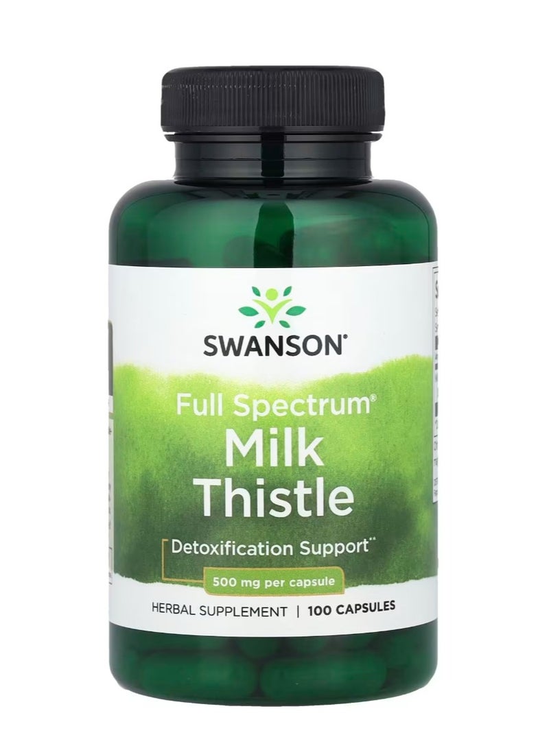 سوانسون شوك الحليب كامل الطيف 1000 ملجم، 100 كبسولة (500 ملجم لكل كبسولة) - Image 1