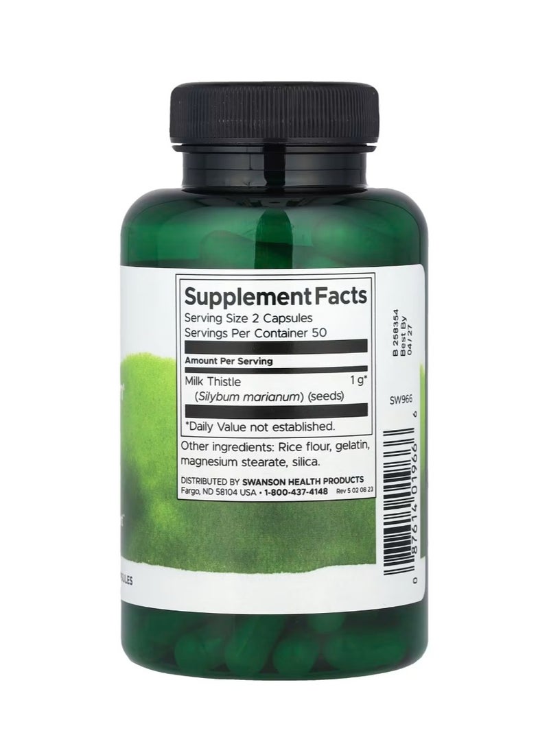 سوانسون شوك الحليب كامل الطيف 1000 ملجم، 100 كبسولة (500 ملجم لكل كبسولة) - Image 2