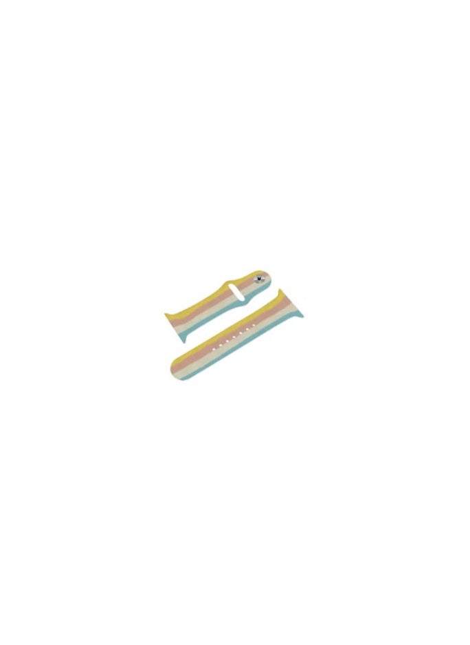 CATANES - Apple Watch Band 49mm 45mm 44mm 42mm Stripe Silicone Replacement Band for iWatch Ultra2 Ultra Series 9/8/7/SE/6/5/4/3/2/1 - Image 1
