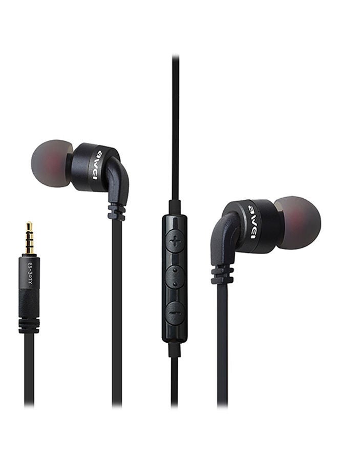 NIBEMINENT ES-30TY In-Ear Earphones With Mic Black - Image 1