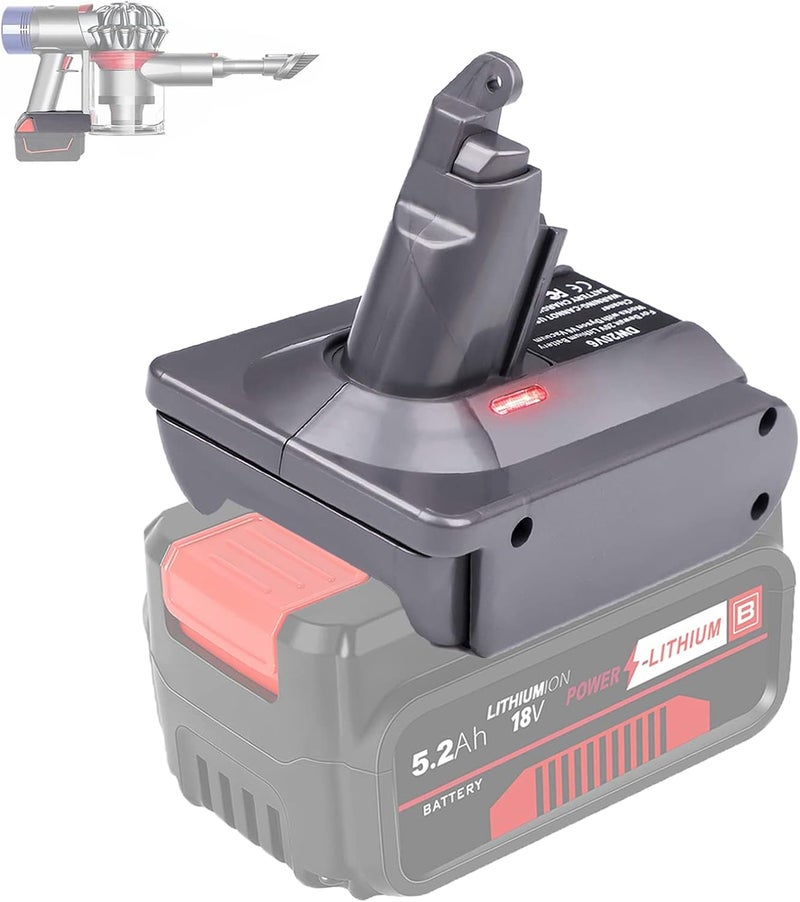 BTRUI محول بطارية Dyson V6 لبطارية Einhell 18V Power X Series ليثيوم لمكنسة Dyson V6 DC58 DC59 DC61 DC62 SV06 الكهربائية (محول EIN18V6) - Image 1
