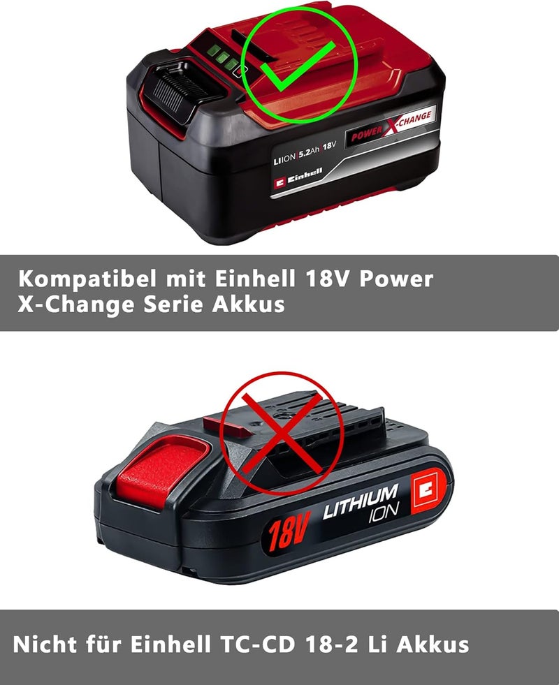 BTRUI محول بطارية Dyson V6 لبطارية Einhell 18V Power X Series ليثيوم لمكنسة Dyson V6 DC58 DC59 DC61 DC62 SV06 الكهربائية (محول EIN18V6) - Image 5
