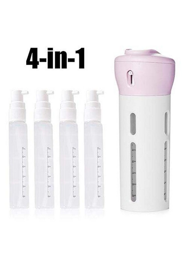 VENJA (LABEL) Venja 4 in 1 Travel Dispenser Bottle Set Travel Refillable Cosmetic Containers Set Plastic Leak Proof Travel Size Toiletries Liquid Lotion Container Pack of 1 - Image 5