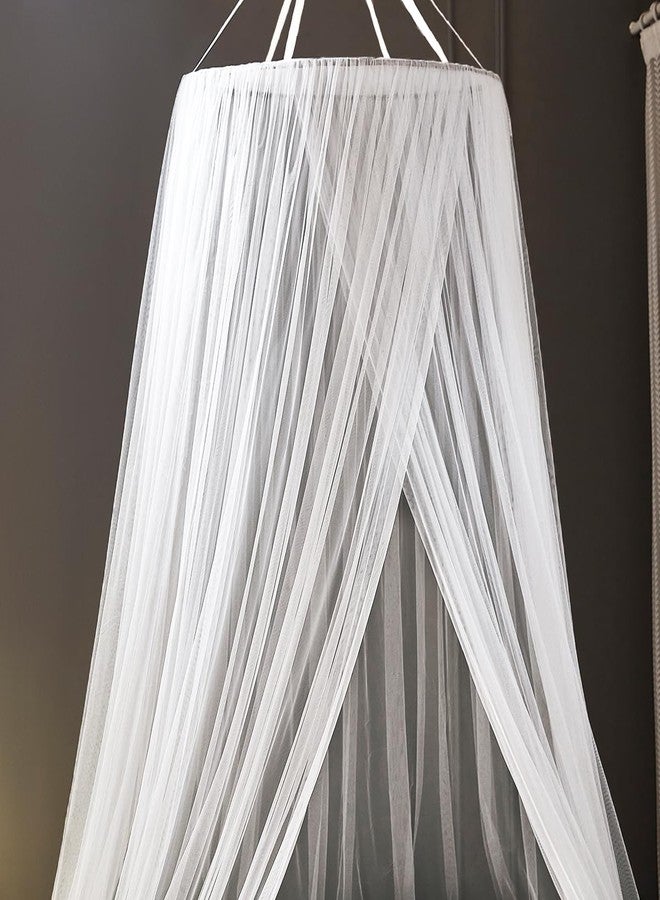 Akiky Bed Canopy Mosquito Net,Canopy Bed Curtains Full Queen King Size,Dome Mosquito Netting Bed Tent Canopy for Hanging Mesh Net (White) - Image 2