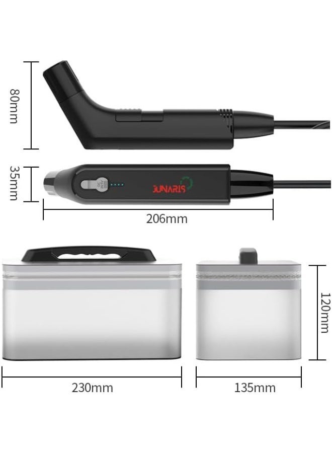 دينكس شطاف المسافر الكهربائي المحمول مع خرطوم بطول 1.2 متر وخزان ماء 2.3 لتر – شطاف سفر يدوي مدمج للمسلمين للاستخدام في المنزل، العناية بالطفل، التخييم والهواء الطلق – شطاف متنقل عملي وسهل الحمل - Image 2
