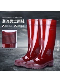 Generic Thickened Mens Rain Boots High Top Waterproof Anti-SlipBrown (thickened without lining) Brown (thickened without lining) 