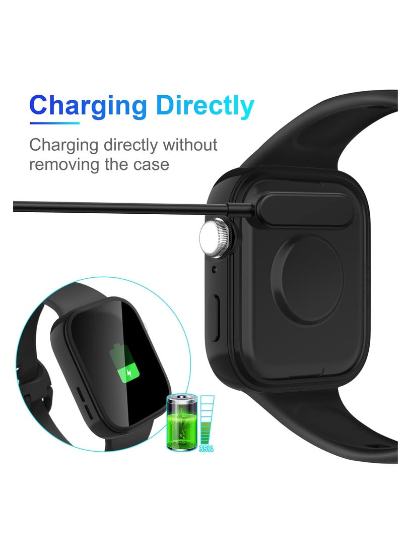 KASTWAVE 4 قطع من حافظات الحماية المتوافقة مع ساعة هواوي WATCH FIT 3، غطاء وجه ناعم من مادة TPU، مجموعة ممتص الصدمات الواقي الكامل المقاوم للخدش، ملحقات ساعة ذكية رفيعة للغاية، شفافة، وردية ذهبية، سوداء، وردية - Image 5