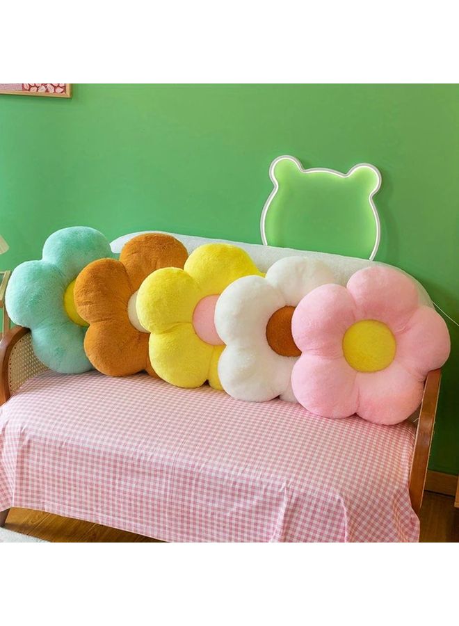 Pink Sunflower Plush Seat Cushion Multipurpose Floor Mat Sofa Pillow Car Backrest - Image 5