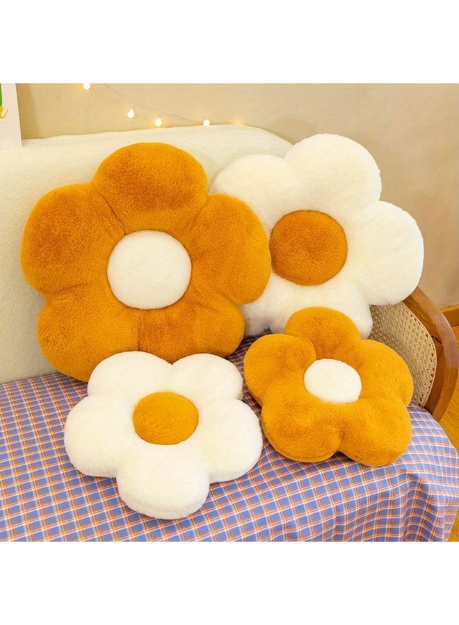 Pink Sunflower Plush Seat Cushion Multipurpose Floor Mat Sofa Pillow Car Backrest - Image 3