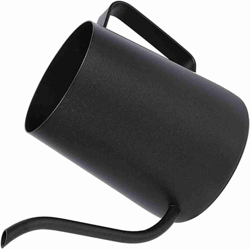 Qinlorgo Stainless Steel Coffee Pot, 250ml 350ml Black Pour Over Coffee Kettle with Long Gooseneck Spout, Ergonomic Handle for Manual Brewing (350ML) - Image 3