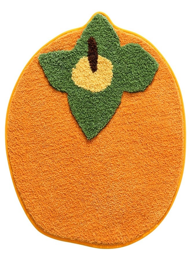 Ankah Fruit Bath Mats Cute Bathroom Rugs, Particularly Absorbent, Very Soft, and Dry Fast That Fits for Kid's Room, Bathroom or Other Room, 21.6" x 22.8", Persimmon - Image 2