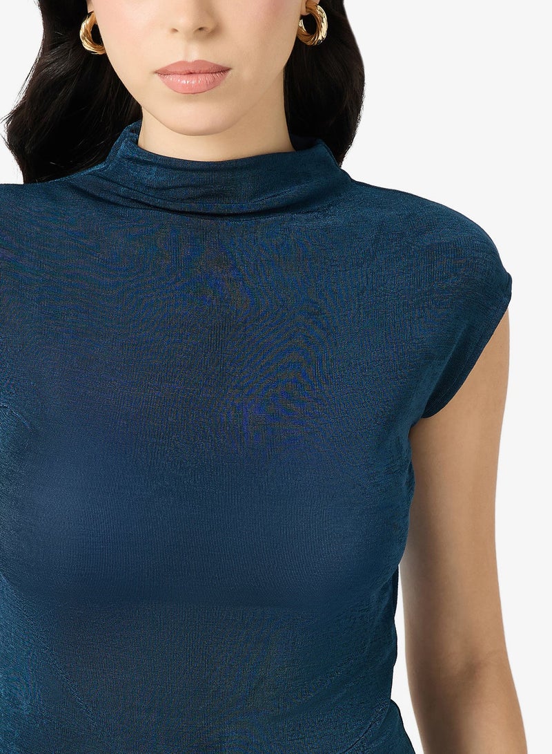 VERO MODA AWVOOMA CAP SLEEVE HIGH NECK TOP - Image 3