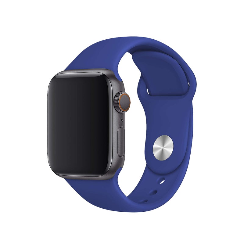 BeHello Premium Silicone Strap for Apple Watch (42mm/44mm) – Lightweight, Water-Repellent Band (Blue) - Image 2
