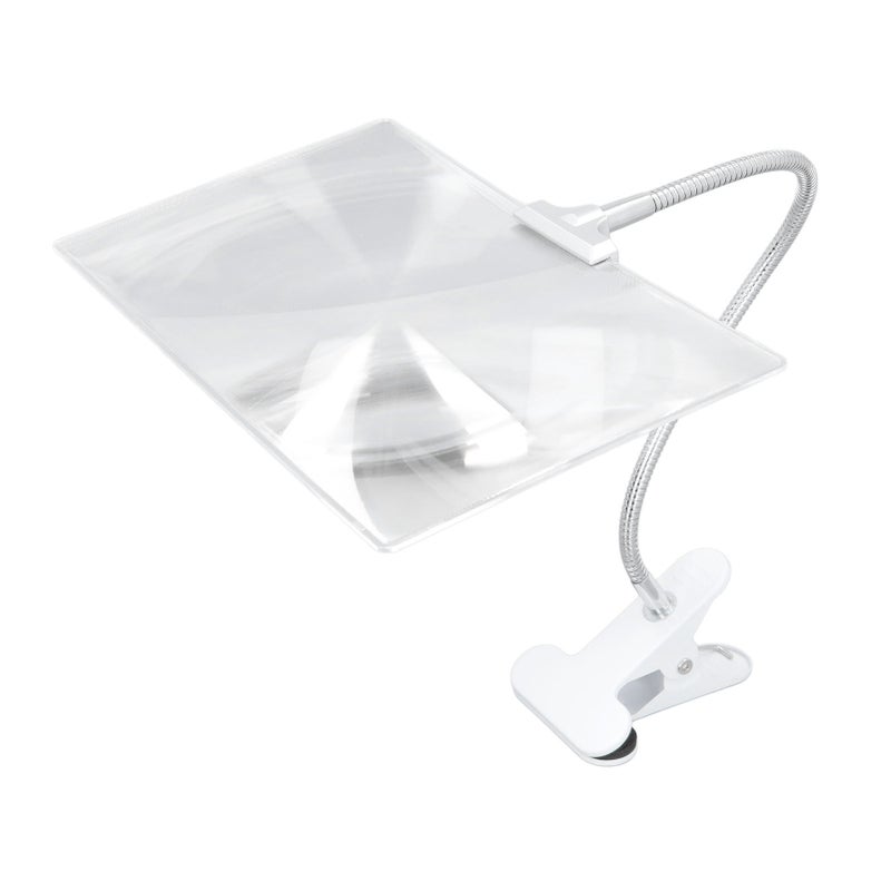 Large Magnifying Glass with Clip 4X Magnification Large Clear Lens Flexible Hose Magnifier for Reading Repair Crafts - Image 3