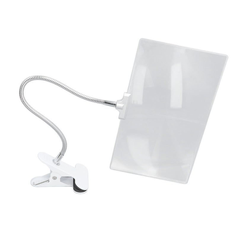 Large Magnifying Glass with Clip 4X Magnification Large Clear Lens Flexible Hose Magnifier for Reading Repair Crafts - Image 5