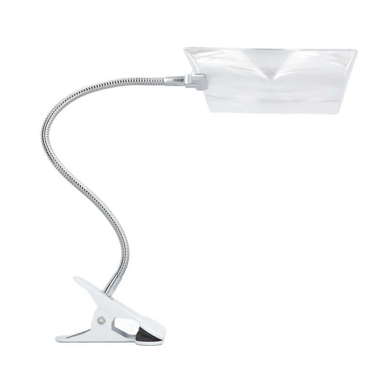 Large Magnifying Glass with Clip 4X Magnification Large Clear Lens Flexible Hose Magnifier for Reading Repair Crafts - Image 2