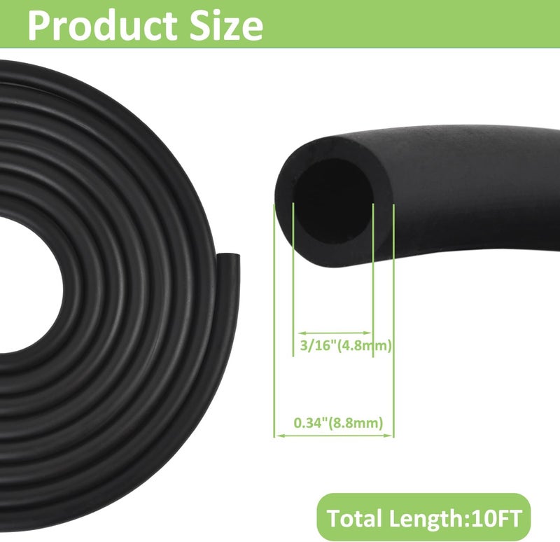 Allwin 3/16 Inch ID Fuel Line Hose - 10 Feet Fuel Line for Kawasaki Kohler Briggs & Stratton Small Gas Diesel Powersports Engines and Generators w/ 20 Hose Clamps - Image 3