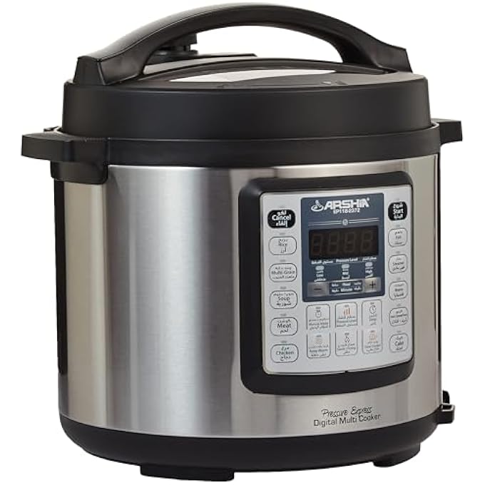 Arshia Digital Pressure Cooker 6L Ep1182372 BlackMin 1 Year Manufacturer Warranty - Image 2