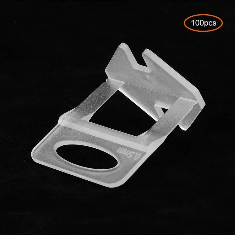 100Pcs 0.5mm Tile Leveler Spacers More Flexible Combination Tile Leveler Base Clips for Tile Leveling Installation - Image 3
