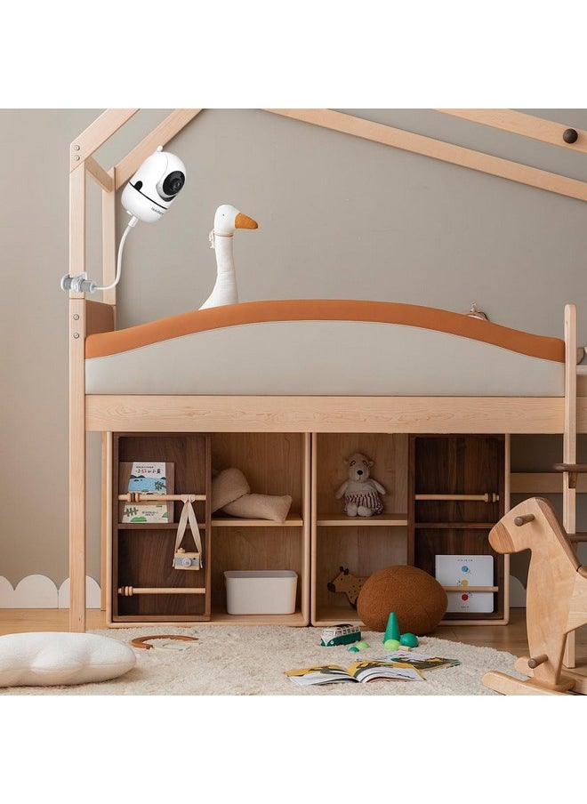 Hellobaby HelloBaby Monitor Clip Mount for HB6550/ HB6560/ HB65/ HB66/ HB6351/ HB40/ HB6339/ HB6336/HB6081, Flexible Crib Clamp Mount Long Gooseneck Arm, Indoor Without Tools or Wall Damage  - Image 3